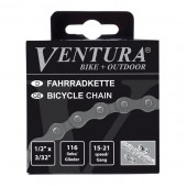 ΑΛΥΣΙΔΑ VENTURA 1/2x3/32 15-21 ΤΑΧΥΤΗΤΩΝ 116 LINKS ΜΑΥΡΟ/ΚΑΦΕ 302165