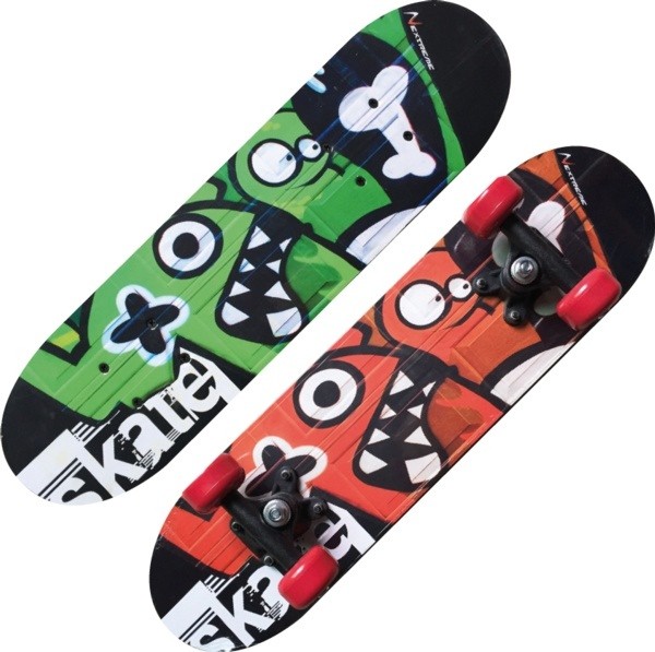 TRIBE MONSTERS-maple Skateboard-Nextreme ΠΡΑΣΙΝΟ-ΚΟΚΚΙΝΟ