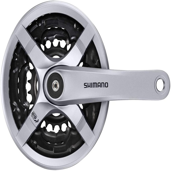 ΔΙΣΚΟΒΡΑΧΙΟΝΑΣ SHIMANO TOURNEY FC-TY501, 42X34X24T, CRANK ARM 170MM, FOR REAR 6/7/8 SPEED, W/CG, INCL. FIXING BOLT, SILVER, IND.PACK