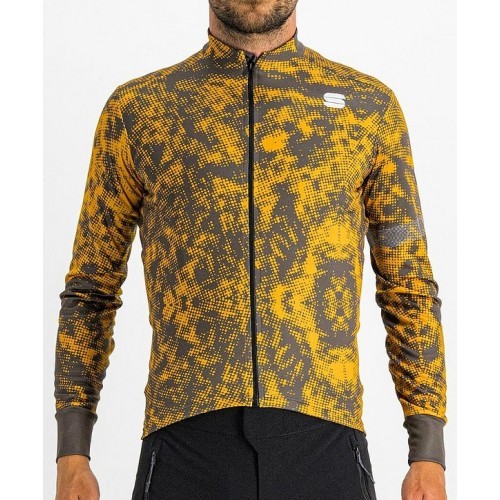 Μπλούζα με μακρύ μανίκι Sportful ESCAPE SUPERGIARA THERMAL Jersey Full Zip L/S - Cacao Golden Oak