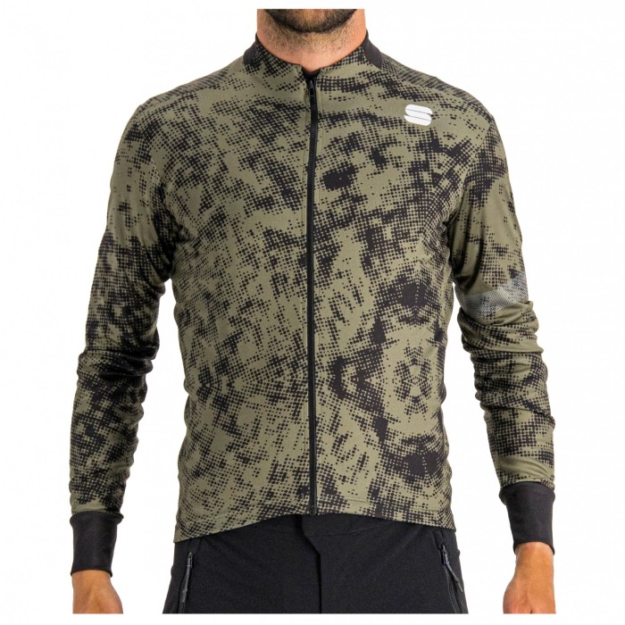 Μπλούζα με μακρύ μανίκι Sportful ESCAPE SUPERGIARA THERMAL Jersey Full Zip L/S - Beetle Black