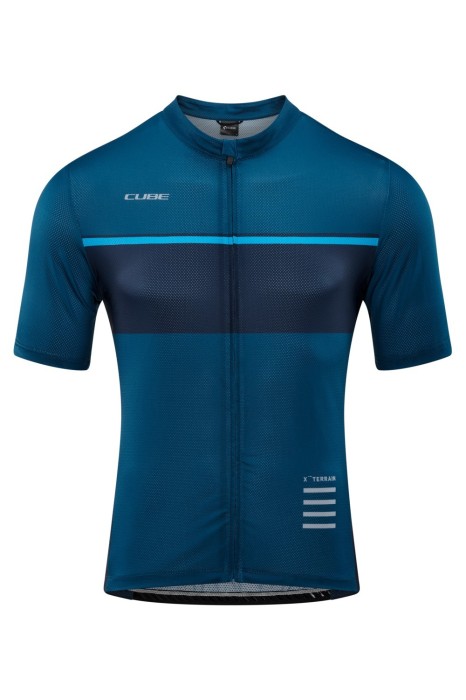 Μπλούζα με κοντό μανίκι Cube ATX Jersey Full Zip S/S - 12266