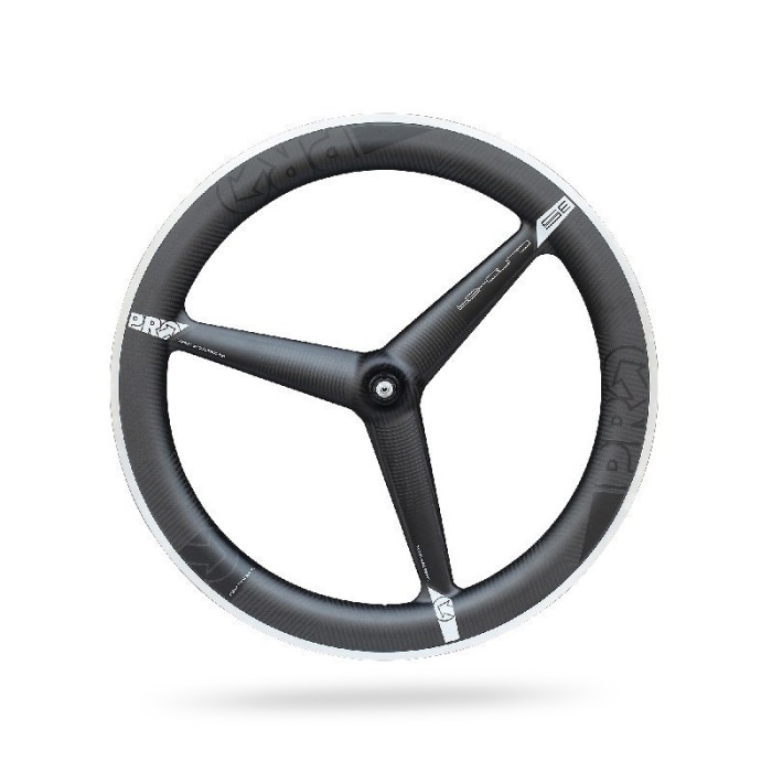 ΤΡΟΧΟΣ ΕΜΠΡ. PRO 3-SPOKE CLINCHER CARBON WITH BLACK LOGO SUITABLE FOR 25C TYRES & WIDER, W/SHIMANO ULTEGRA 6800 HUB (20)