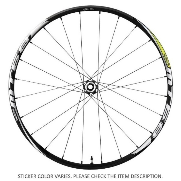 ΤΡΟΧΟΣ SHIMANO M.T. 26'' WH-MT68-L FRONT 24H. RIM 26''(559X21C) CLINCHER(TUBELESS TAPE READY), 15MM E-THRU, OLD:100MM, CENTER LOCK BLACK W/STICKER LIME GREEN, IND.