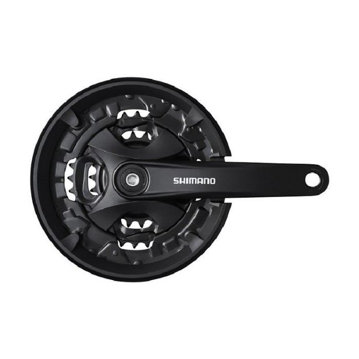 ΔΙΣΚΟΒΡΑΧΙΟΝΑΣ SHIMANO FC-TY501-2, FOR REAR 7/8-SPEED, 175MM, 46-30T W/O CG, W/CRANK FIXING BOLT, CHAIN CASE NOT COMPATIBLE, BLACK, IND.PACK