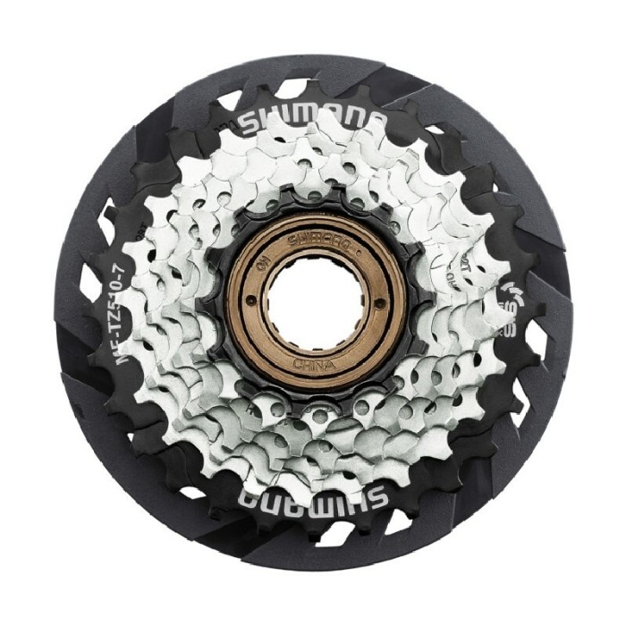 ΕΛΕΥΘΕΡΟ ΒΙΔΩΤΟ SHIMANO MF-TZ510-7-CP, 7-SPEED, 14-16-18-20-22-24-28T, W/SPOKE PROTECTOR, IND.PACK