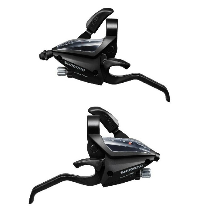 ΛΕΒΙΕΔΟΜΑΝΕΤΕΣ SHIMANO ST-EF500-2A, 2X8SPEED, EZ-FIRE PLUS, 2F-ALLOY, FOR V-BRAKE, STD SL(SP41)&BL CBL(BLACK), BLACK, IND.PACK