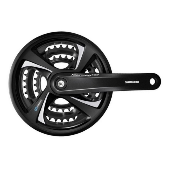 ΔΙΣΚΟΒΡΑΧΙΟΝΑΣ SHIMANO TOURNEY FC-TX801, 42X32X22T, CRANK ARM 175MM, FOR REAR 7/8 SPEED, CHAINCASE COMPATIBLE, W/CG, INCL. FIXING BOLT, BLACK, BULK