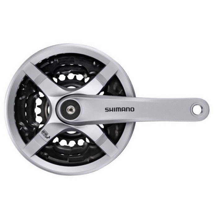 ΔΙΣΚΟΒΡΑΧΙΟΝΑΣ SHIMANO TOURNEY FC-TY501, 42X34X24T, CRANK ARM 175MM, FOR REAR 6/7/8 SPEED, CG, INCL. FIXING BOLT, SILVER, IND.PACK