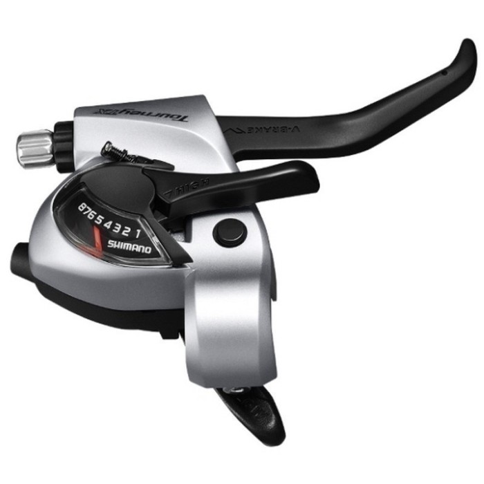 ΛΕΒΙΕΔΟΜΑΝΕΤΤΑ SHIMANO MTB ST-TX800 L RIGHT 8SP. EZ-FIRE PLUS 2F, 2F-RESIN/STEEL ΓΙΑ V-BR. ME ΕΣΩΤ. ΣYPMA 2050MM, TOURNEY TX SILVER, IND. IND.