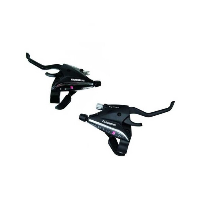 ΛΕΒΙΕΔΟΜΑΝΕΤΤΑ SHIMANO ST-EF65-2A BLACK 3X9S-S, 2050/1800MM SUS INNER, FOR V-BRAKE, 2-F ALLOY, STD SHIFT(SP41) & BRAKE CABLE LENGTH(BLACK), IND.PACK